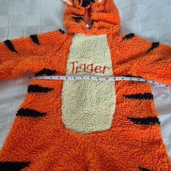 Disney Orange and Black Tigger Kids Footie Holloween Costume - Picture 8 of 16
